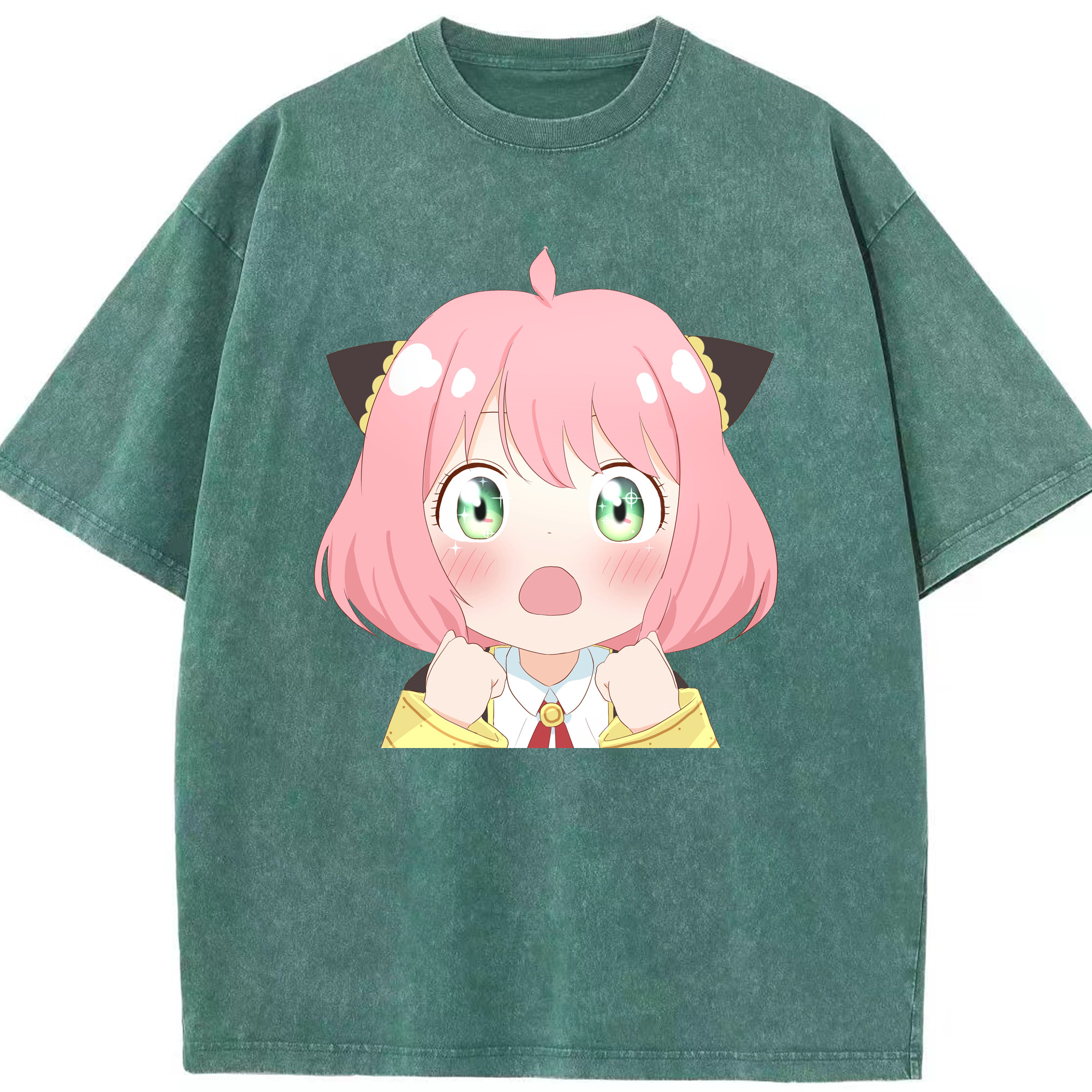 （画像用） SPY×FAMILY间谍家家酒 綿100% ヴィンテージ風 半袖Tシャツ（フロントプリント）